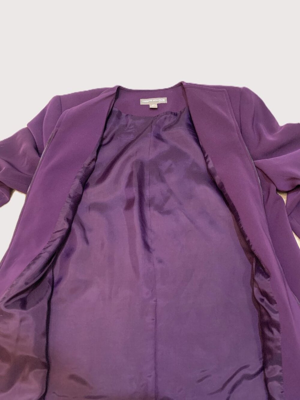 Valerie Stevens Petite Purple Women Blazer/Jacket Long Sleeves Size 2P - Picture 10 of 12